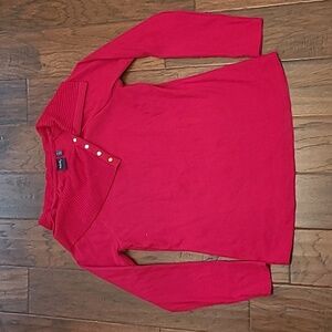 NWT Rafaella red sweater with envelope neck size Medium